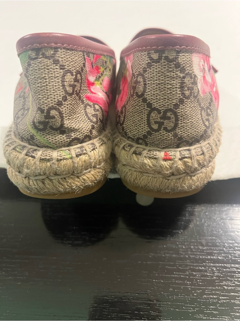 🌸Gucci Blooms Espadrilles Flat GG Supreme Floral Print - Picture 7 of 12